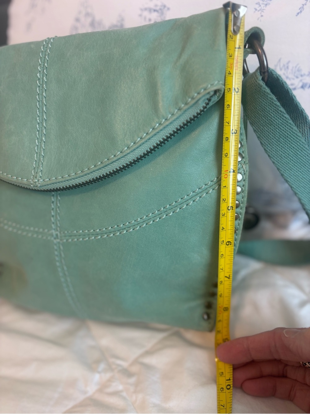 The Sak Mint Green Leather Crossbody with Tassel and Stud Accents - Picture 7 of 16